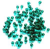 100 4mm Faceted Emerald